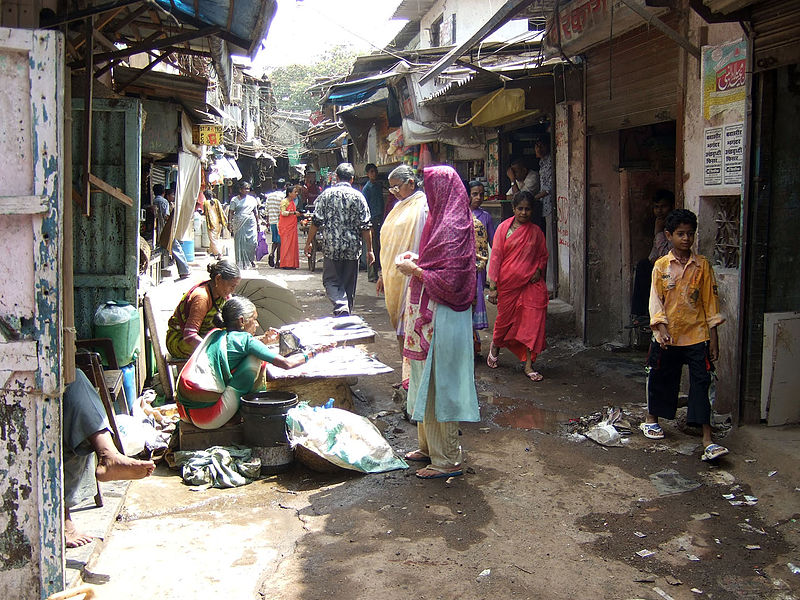 Et bilde fra nivå 2 viser Dharavi, Asias største slumområde, som du kan besøke i Mumbai, India.